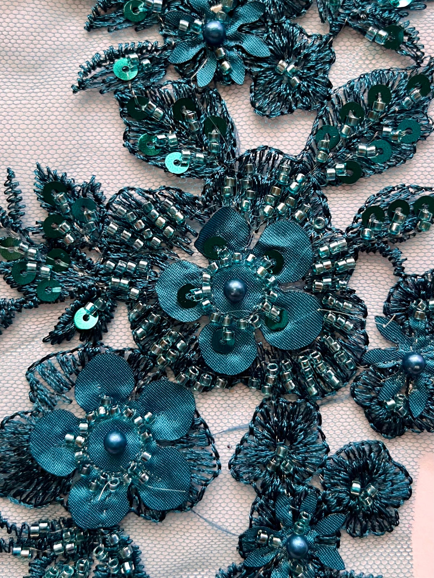 Beaded Appliqué Posy #1 - 3D#