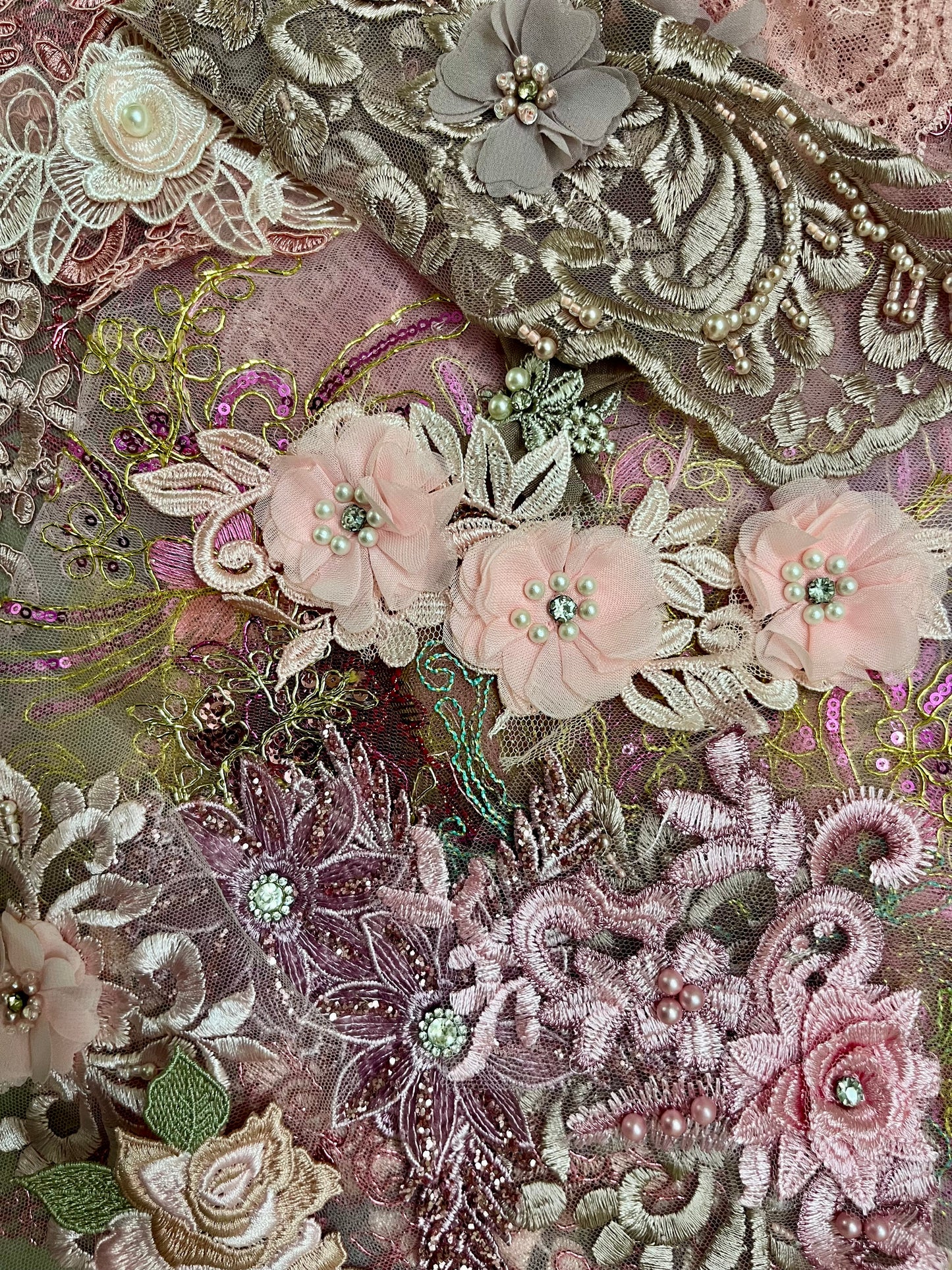 Lace Remnants -Dusky Pink