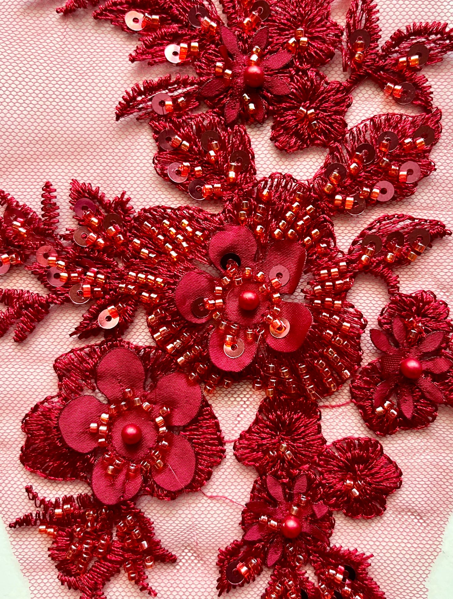 Beaded Appliqué Posy #1 - 3D#