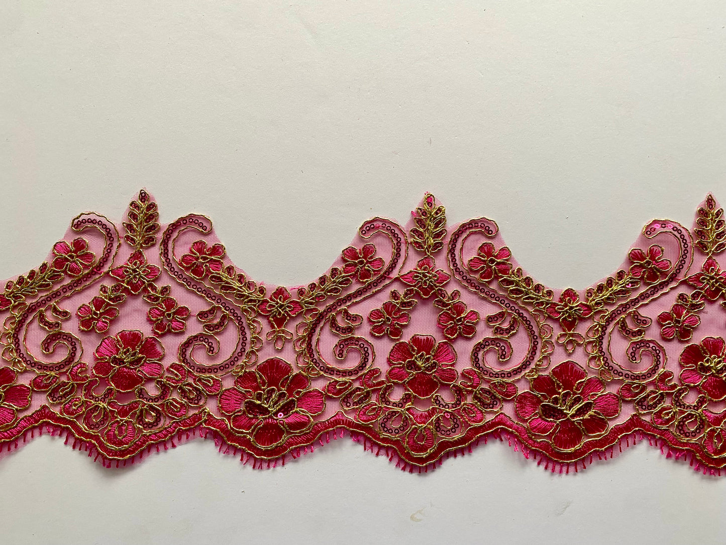 Bella Lace Border Trim- Rose