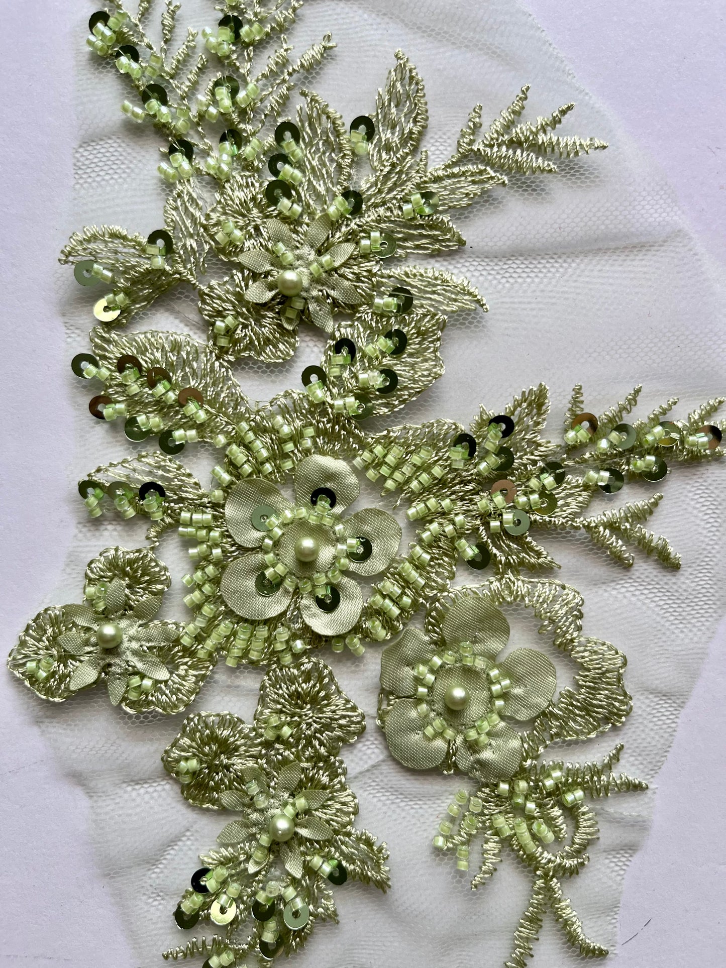 Beaded Appliqué Posy #1 - 3D#