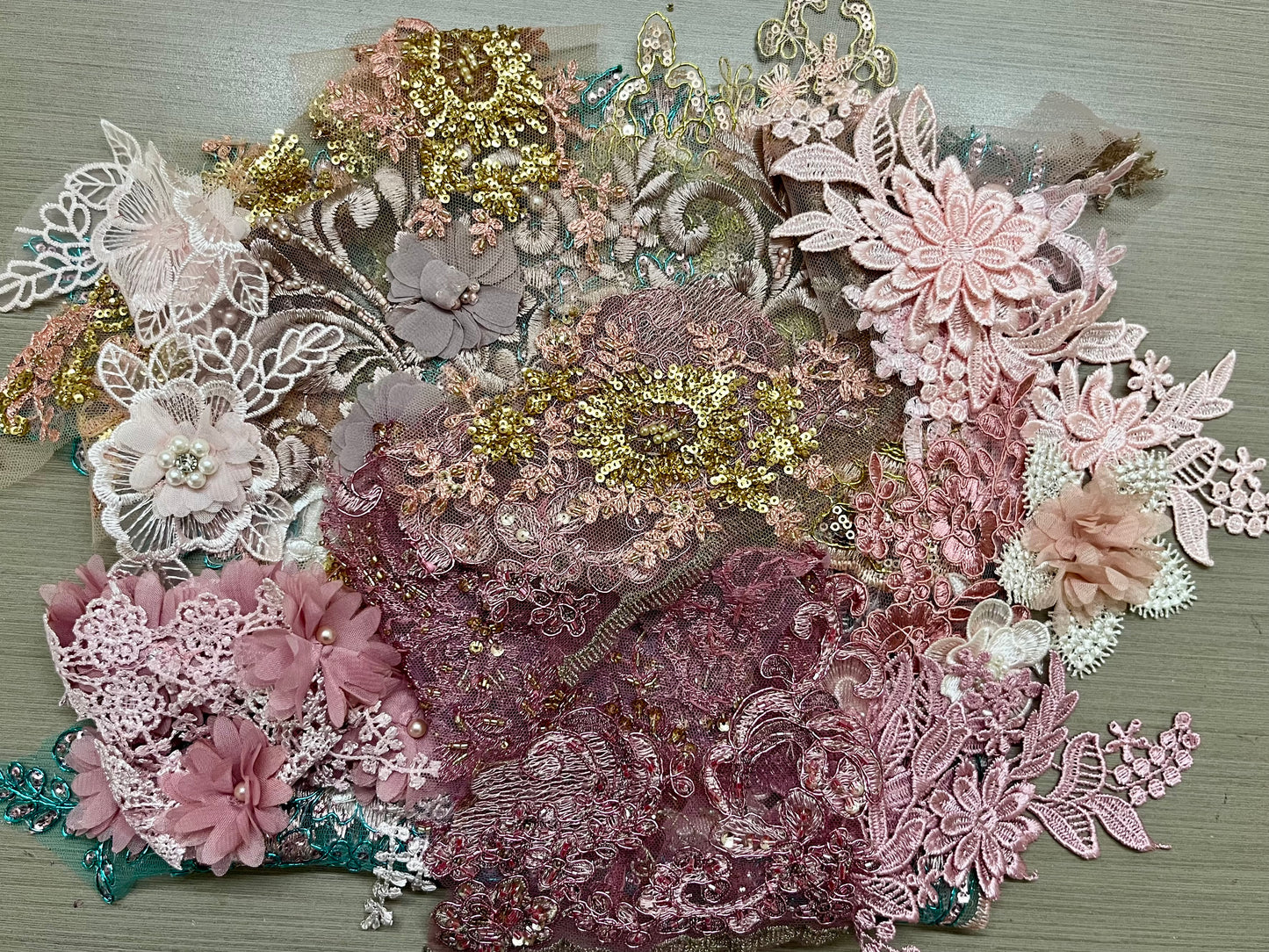 Lace Remnants -Dusky Pink