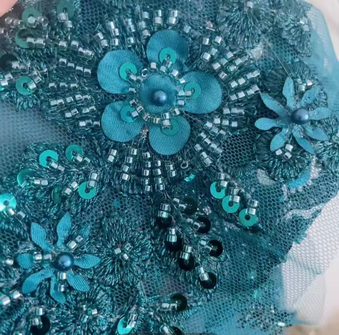 Beaded Appliqué Posy #2 - 3D#
