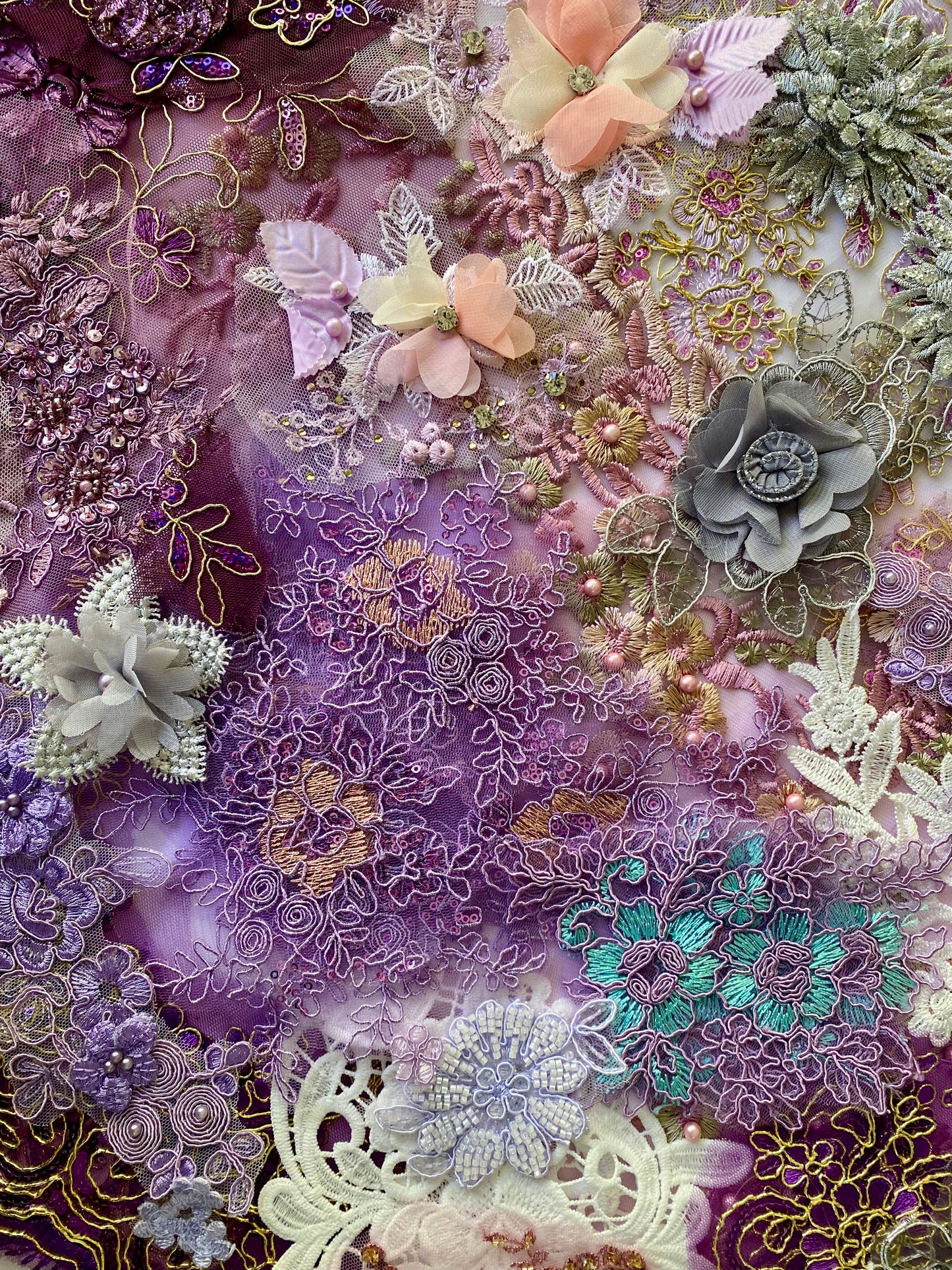 Lace Remnants -Purple and Lilac Mix