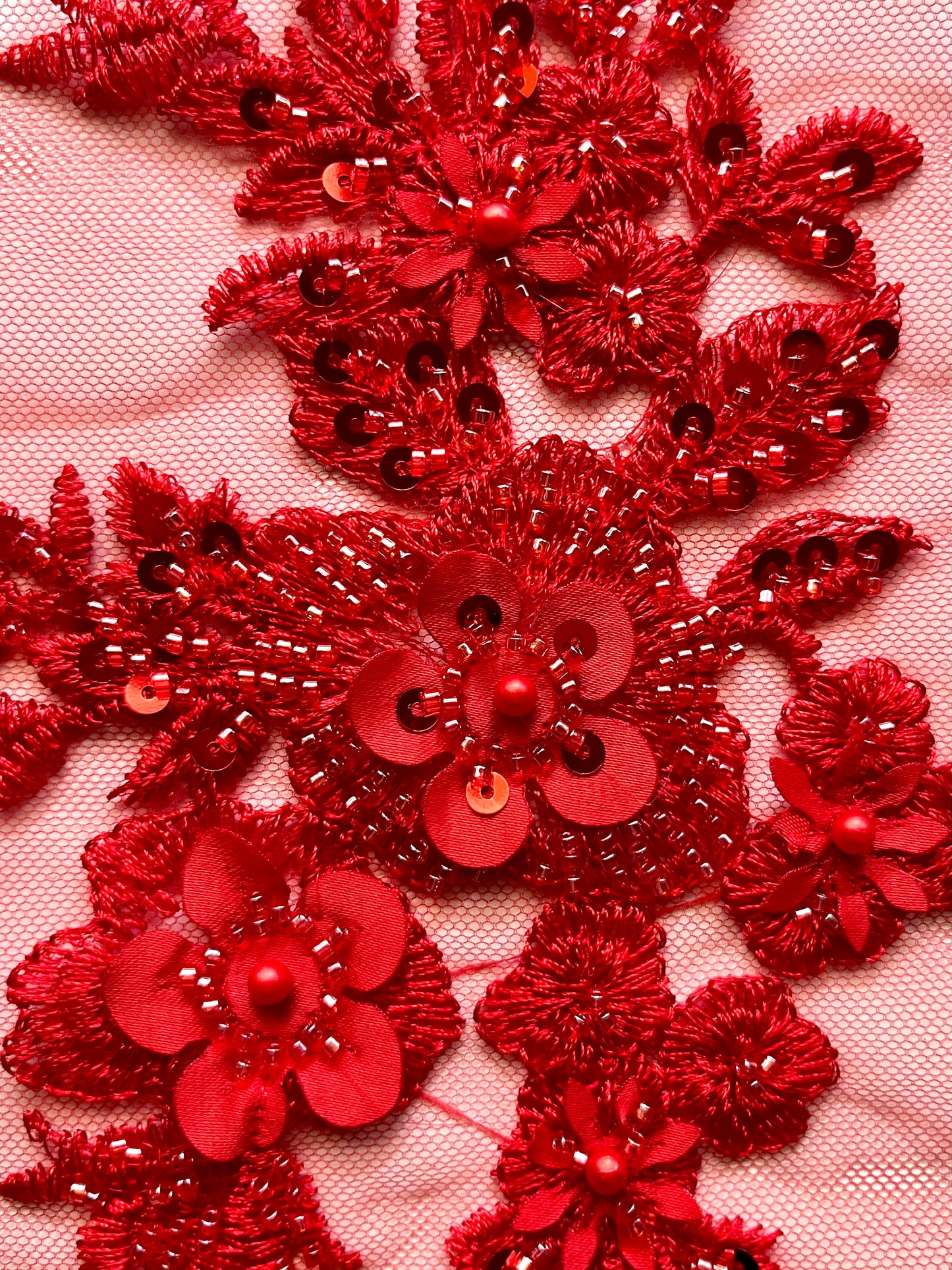 Beaded Appliqué Posy #1 - 3D#