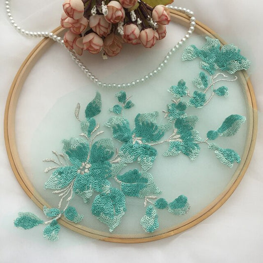 Sequin Flower Applique - Sequin - 8 Colours