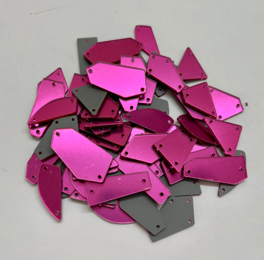 Acrylic Mirror Pieces Rose  Pink