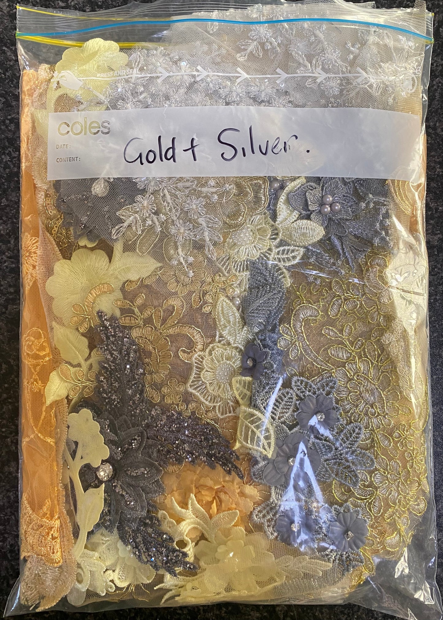 Lace Remnants -#15 Gold and Silver