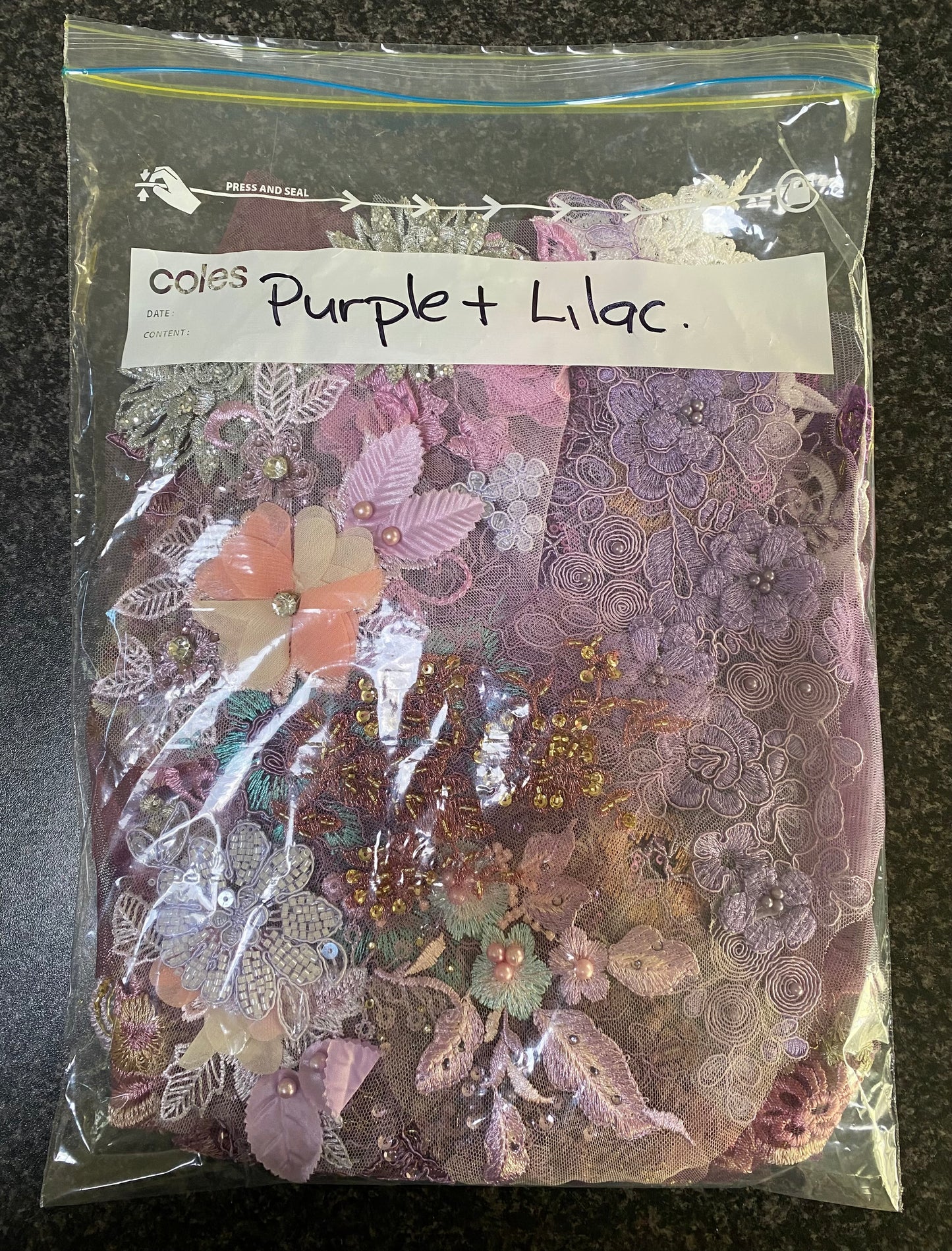 Lace Remnants -Purple and Lilac Mix