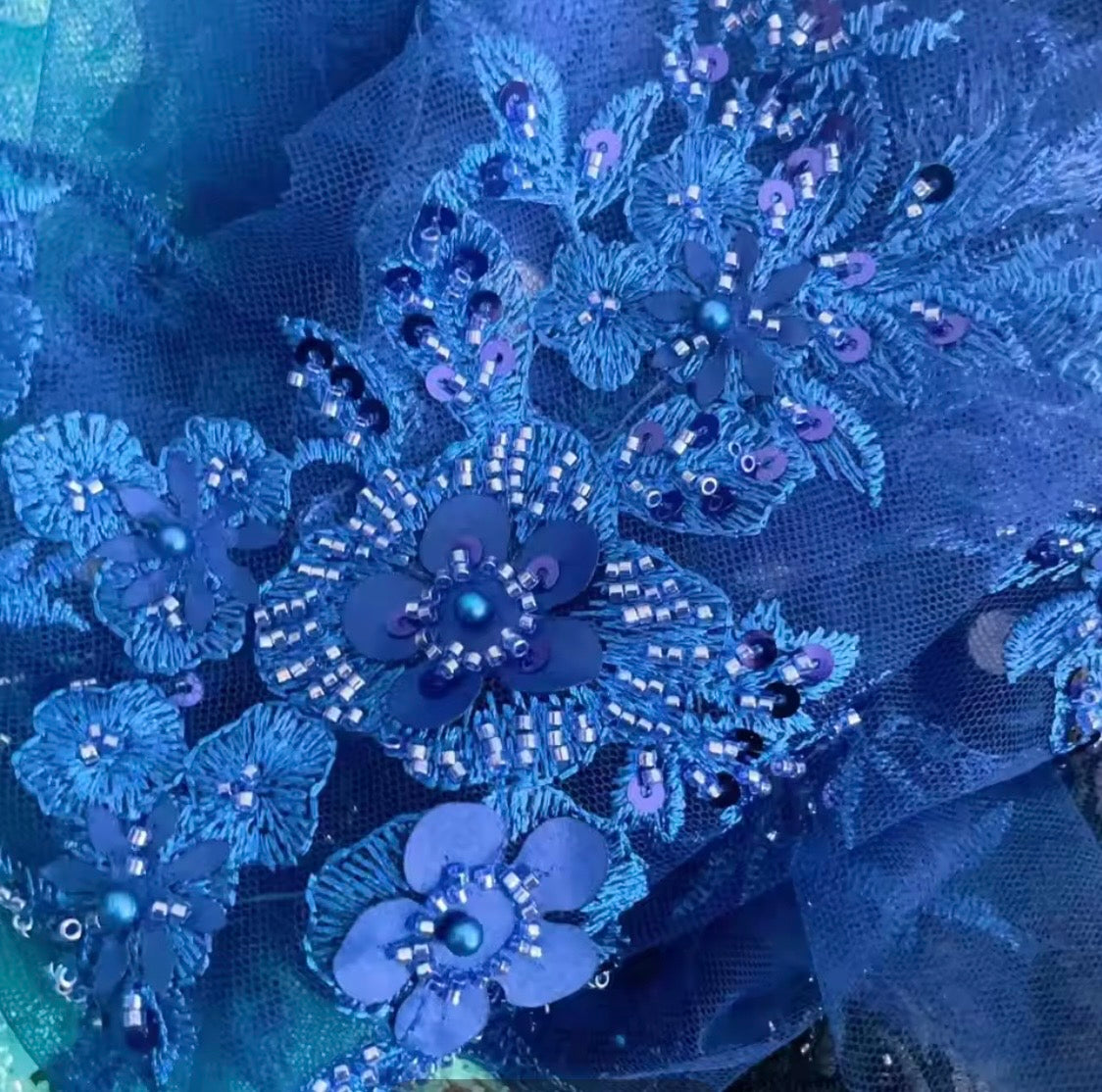 Beaded Appliqué Posy #2 - 3D#