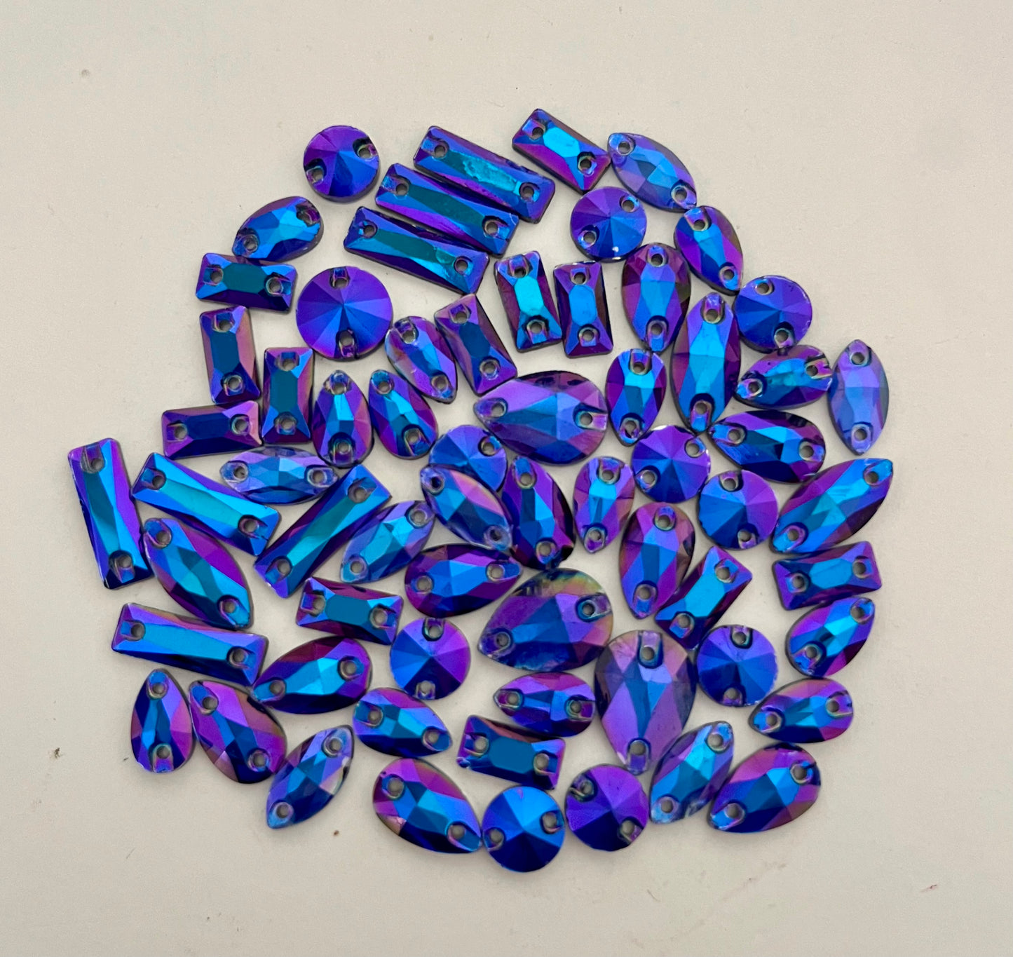 Amethyst AB - Mixed Glass Shapes