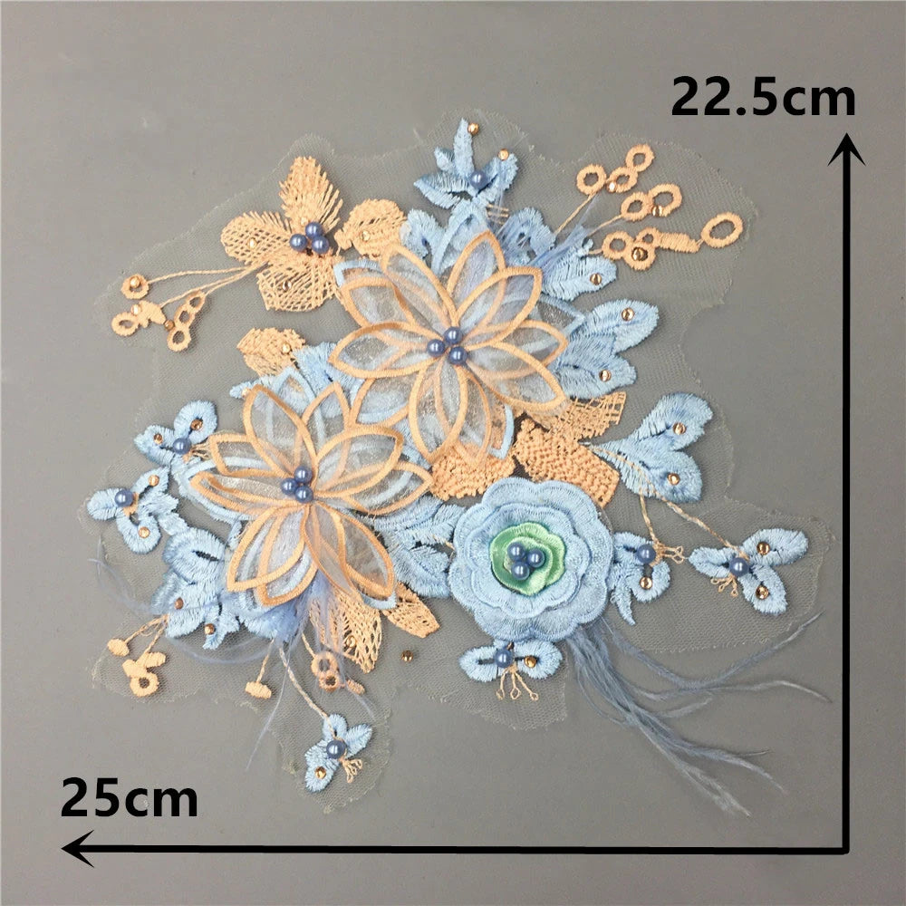 Large 3D Pastel Flowers - 3D#20- 4 Colours