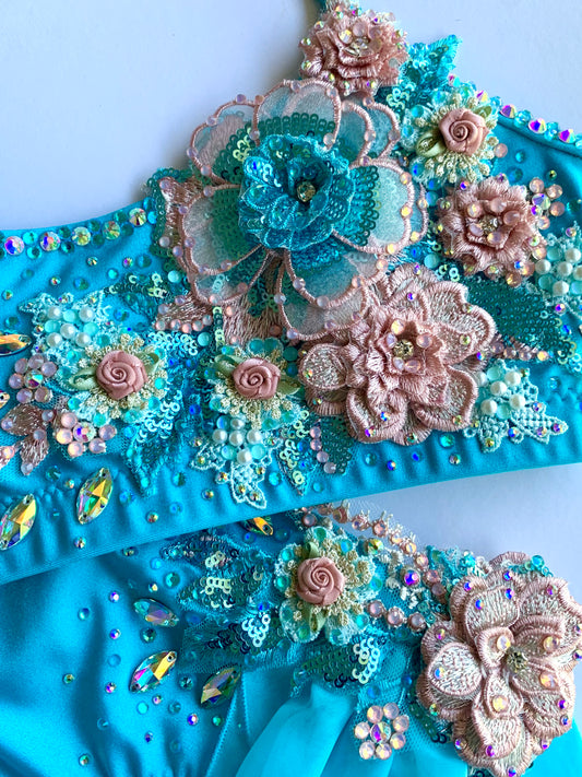 Blue 2 piece Lyrical size 10-12 yrs