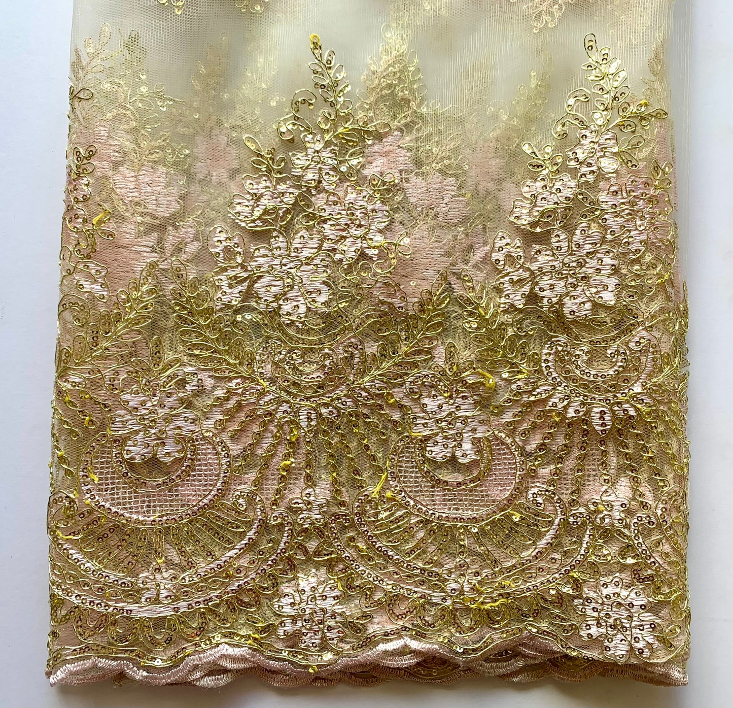 Jasmine Lace - Pink and Gold