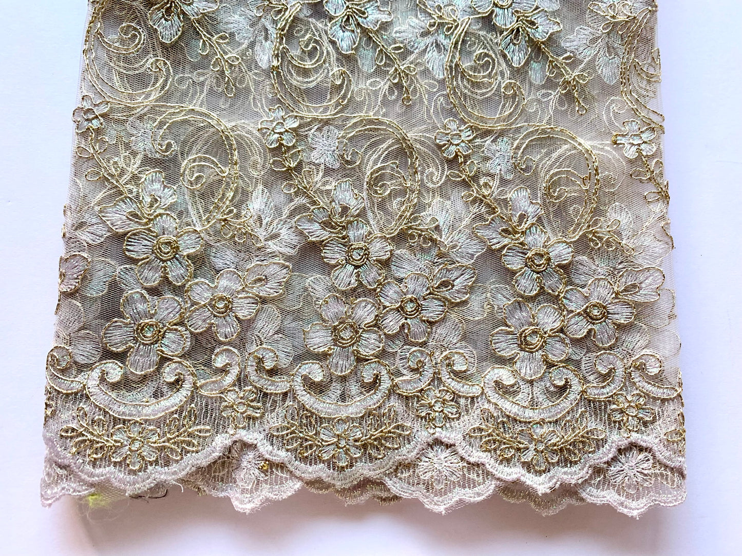 Daisy Lace Border - Silver