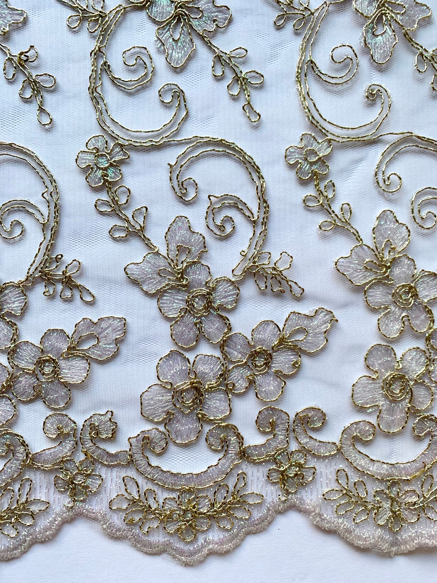 Daisy Lace Border - Silver