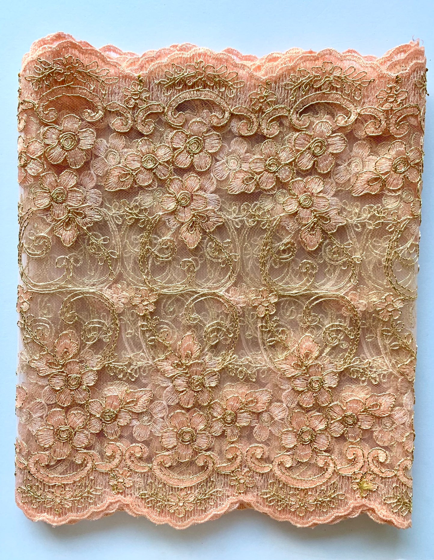 Daisy Lace Border - Peach Pink