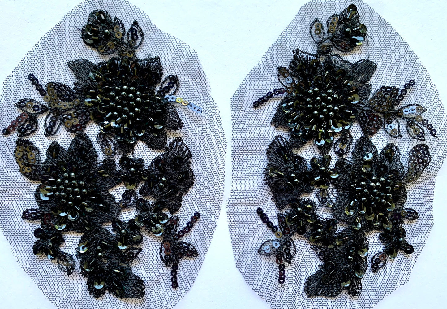 Black Beaded Applique #8 - NBL#23