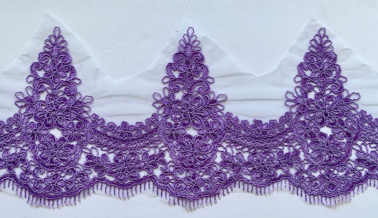 Violet Lace Border Trim - LBT#28