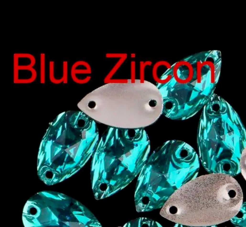 Acrylic Teardrop - Small - Blue Zircon