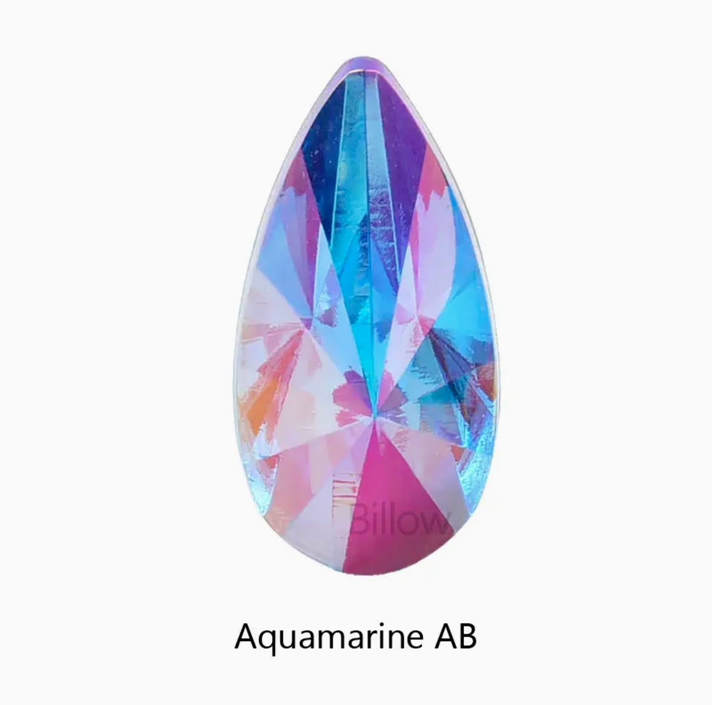 Teardrop Acrylic - Aquamarine AB