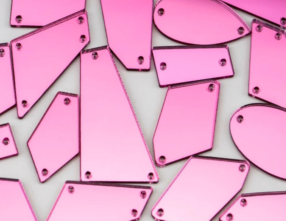 Acrylic Mirror Pieces Pink