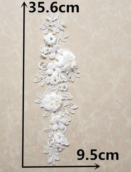 White 3D Flowers