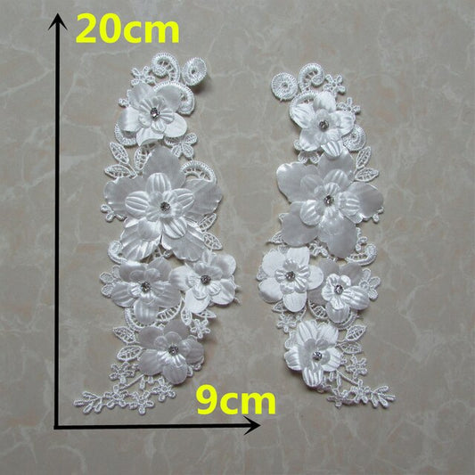 3D White Flowers #3 SML - 3D#73