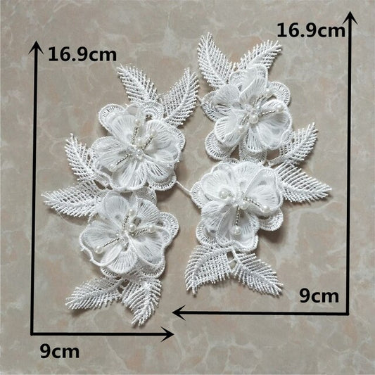 3D White Flowers #4 SML - 3D#74
