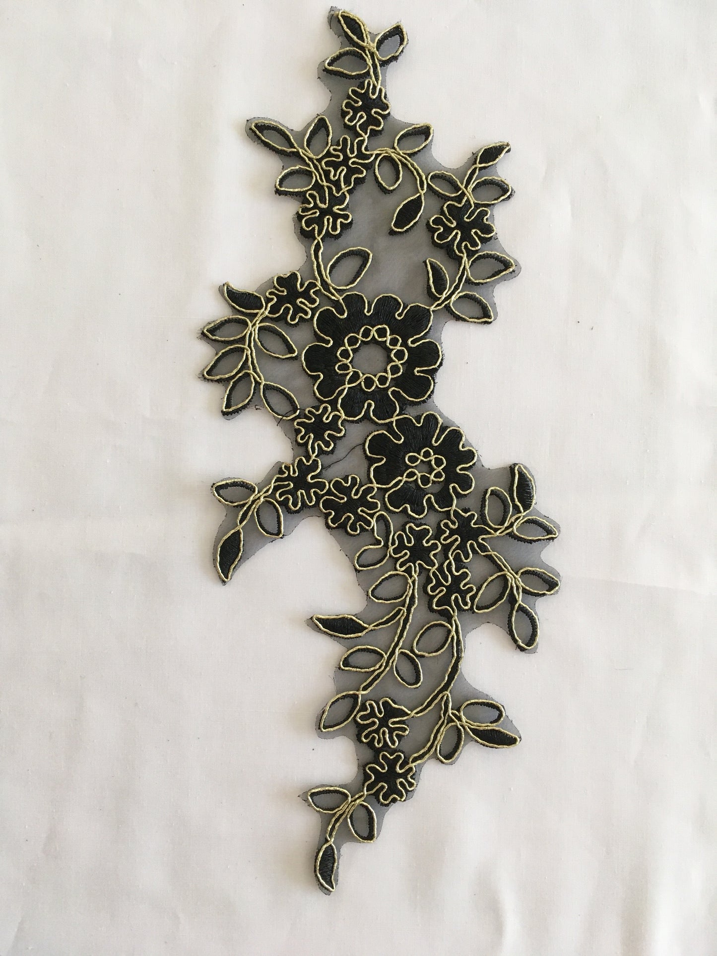 Gold and Black Applique