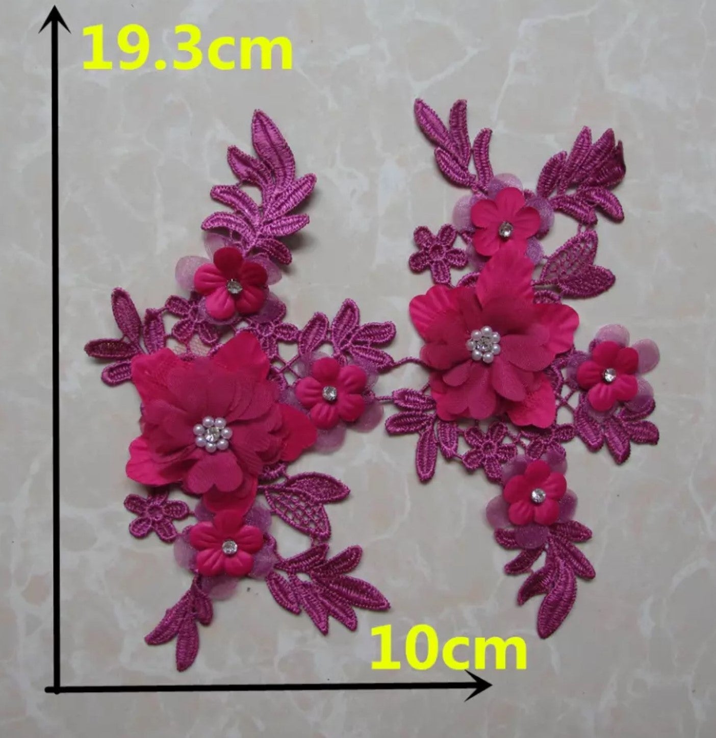 Small 3D Flowers - 5 Colours
