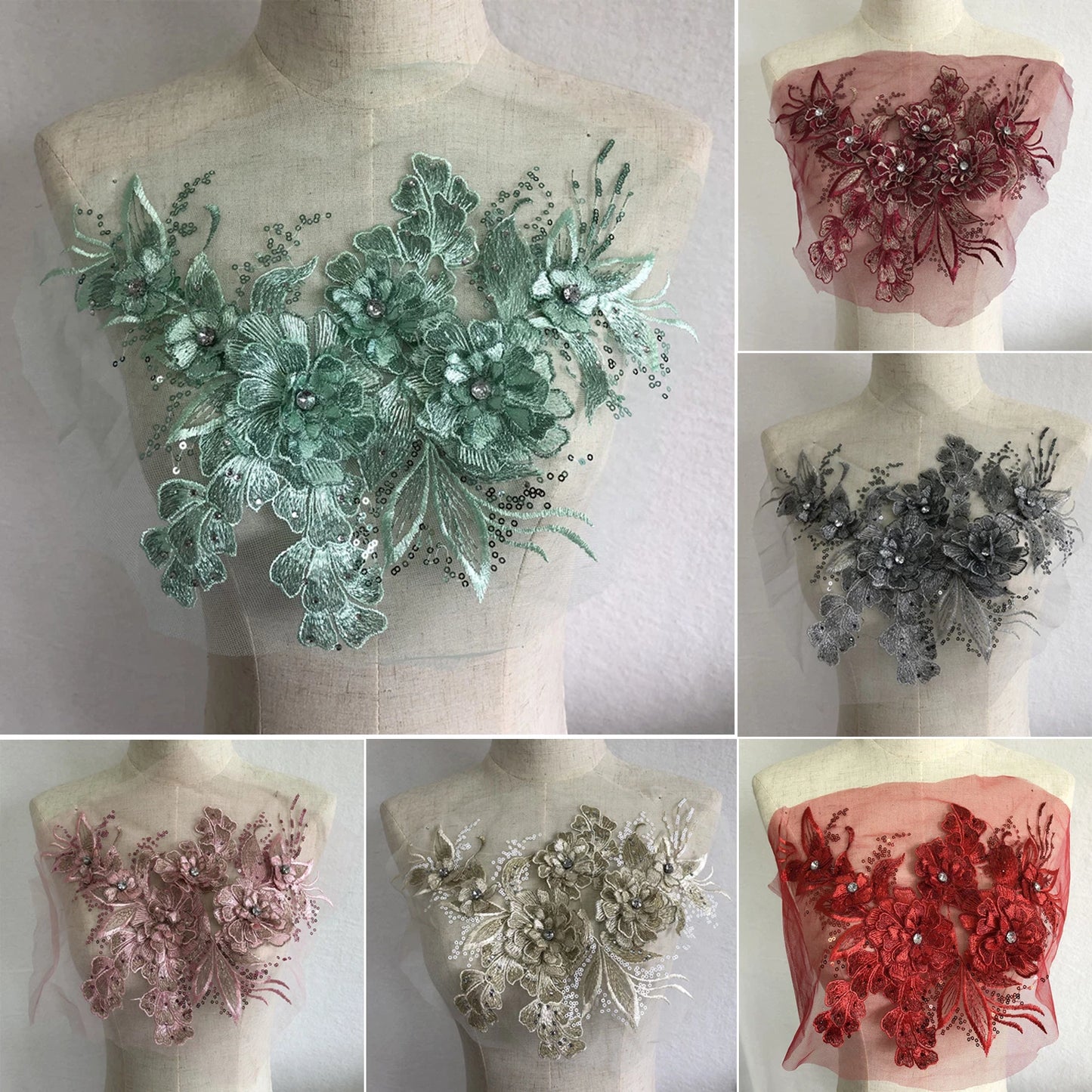 3D Flowers with Metallic Thread #10 - 7 Colours
