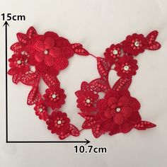 3D Flowers with Pearls- 8 Colours