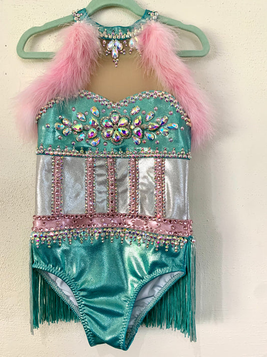 Pink/Turquoise  Jazz/Tap Size 6